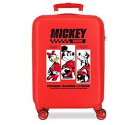 Disney Joumma Mickey Racing Kabinenkoffer Rot 33x50x20 cm Hartschale ABS Seitliches Zahlenschloss 28 l 2,2 kg 4 Doppelrollen Handgepäck