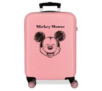 Disney Joumma Mickey-Sketch Kabinenkoffer, rosa, 38 x 55 x 20 cm, starr, 2 kg, 2 kg, 35 l, Handgepäck, Rosa, Talla única, Kabinenkoffer