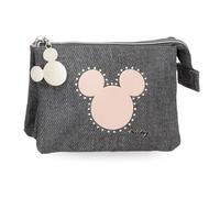 Joumma Disney Mickey Studs Geldbörse, Schwarz, 14 x 10 x 3,5 cm, Polyester, Schwarz, geldbörse