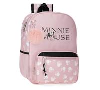 Disney Joumma Minnie Heads Schulrucksack, anpassbar an Trolley, Rosa, 30 x 38 x 12 cm, Polyester, 13,68 l, Rosa, Talla única, Schulrucksack, anpassbar an Trolley