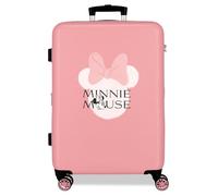 Joumma Disney Minnie-Kopf-Koffer, mittelgroß, Rosa, 46 x 65 x 23 cm, starr, 3 kg, mit Zahlenschloss, ABS, 3 kg, 56 lexibel, Rosa, Talla única, Mittelgroßer Koffer