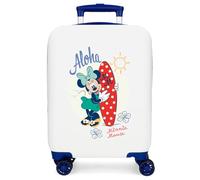 Disney Joumma Minnie Party Kabinenkoffer, weiß, Kinderkoffer, Harter ABS-Kunststoff, seitlicher Kombinationsverschluss, 28,4 l, 2 kg, 4 Doppelräder, Handgepäck, Aloha, Talla única, Koffer 50