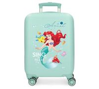 Joumma Disney Prinzessinnen-Koffer, blau, 33 x 50 x 20 cm, starr, ABS, seitlicher Kombinationsverschluss, 28,4 l, 2 kg, 4 Doppelrollen, Handgepäck, blau, Kabinenkoffer