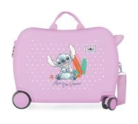 Joumma Disney Stitch from Hawaii, Kinderkoffer, Lila, 50 x 38 x 20 cm, starr, ABS, seitlicher Kombinationsverschluss, 34 l, 2,1 kg, 2 Räder