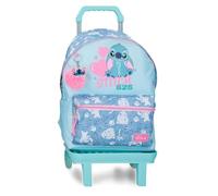 Disney Joumma Stitch Hearts Rucksack mit Trolley 15.6 "Blau 31,5x44x15 cm Polyester 21.12L