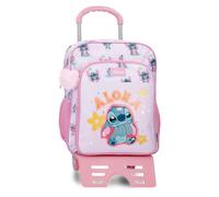 Disney Joumma Stitch You & Me Mauve Schulrucksack mit Trolley 30x40x13 cm Polyester 15.6L