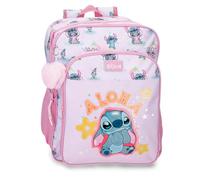 Disney Joumma Stitch You & Me Mauve Schulrucksack mit zwei Fächern, 30 x 40 x 13 cm, Polyester 15.6L