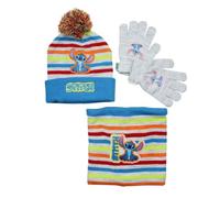 Disney Jungen Bonnet Gants Garçon Snood Lilo & Stitch Mütze, blau, One Size