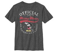Disney Jungen Classic Mickey Classic Mickey T-Shirt, Charcoal Heather, XL