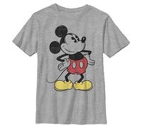 Disney Jungen Classic Mickey Classic Vintage Mickey T-Shirt, Athletic Heather, XS