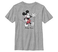 Disney Jungen Classic Mickey Mickey T-Shirt, Athletic Heather, XS