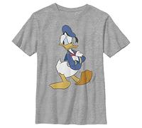 Disney Characters Traditional Donald Boy's Crew Tee, Athletic Heather, X-Large