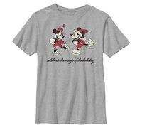 Disney Jungen Classic Mickey Vintage Holiday Skaters T-Shirt, Athletic Heather, XS