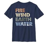 Disney Jungen Frozen 2 Element Stack T-Shirt, Navy, 3-4 Jahre, (104cm)