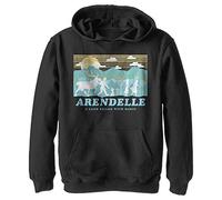 Disney Jungen Frozen Two Arendelle Hoodie T-Shirt, Schwarz, S