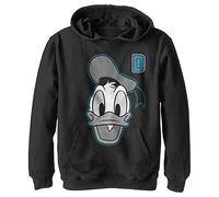 Disney Jungen Klassisch Mickey Letter Duck Hoodie, Schwarz, M