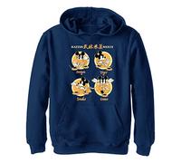 Disney Jungen Klassischer Mickey Kung Fu Four Up Hoodie, Heather Navy, S