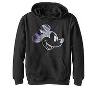 Disney Jungen Klassischer Mickey Neon Slick Mick Hoodie, Schwarz, S