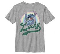 Disney Jungen Lilo & Stitch Lucky Rainbow T-Shirt, Athletic Heather, XS