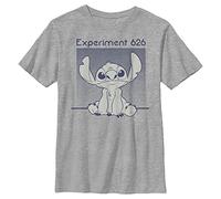 Disney Lilo & Stitch Stitch Experiment 262 Monochromatic Navy Boy's Crew Tee, Athletic Heather, X-Large