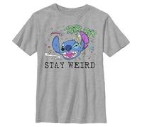Disney Jungen Lilo & Stitch Trippy Stitch T-Shirt, Athletic Heather, L