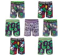 Disney Jungen Nightmare Before Christmas 7-Pack Exclusive Athletic Boxer Brief in Sizes 4-12 Retroshorts, Sportliche Boxershorts, 7 Stück, 12 (7er Pack)