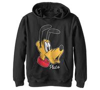 Disney Jungen Pluto Big Face Hoodie, Schwarz, XL