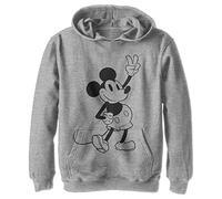Disney Jungen Simple Mickey Outline Hoodie, Sportlich Heather, M