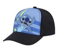 Concept One Jungen Disney Stitch Baseball Cap, Boy's Cotton Snapback Hat with Curved Brim Baseballkappe, Schwarz/Blau, Einheitsgröße