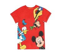 Disney Jungen T-Shirt Mickey Mouse Goofy Donald Duck Rot 98