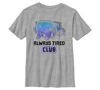 Disney Jungen Winnie The Pooh Eeyore Tired Club T-Shirt, Athletic Heather, XS