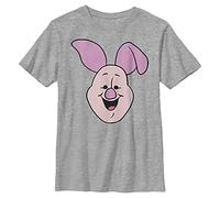 Disney Jungen Winnie The Pooh Piglet Big Face T-Shirt, Athletic Heather, XS