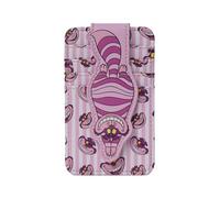 Disney Kartenetui für Damen, schmal, kompakt, Kreditkarte, kleiner Schnappverschluss, Reise-Neuheit, Grinsekatze pink, Moderner Kartenhalter
