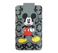 Disney Kartenhalter Geldbörse Minnie Mickey Stitch I-Aah Skellington Damen Slim Compact, Micky Maus, Grau
