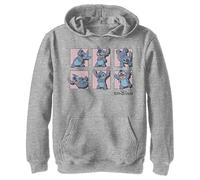 Disney Kids Lilo & Stitch Stitch Poses Youth Pullover Hoodie, Athletic Heather, X-Large