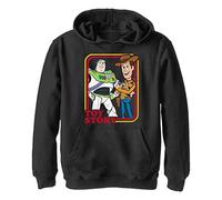 Disney Kids Pixar Toy Story 4 Vintage Duo Youth Pullover Hoodie, Black, X-Large