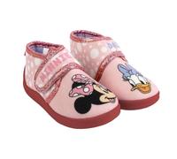 Disney Kinder Hausschuhe, Frozen Elsa, Minnie Maus, Stitch, mit Klettverschluss, Bequeme Sohle, für Mädchen (Minnie Maus, EU Schuhgrößensystem, Grundschulkind, Numerisch, M, 24)