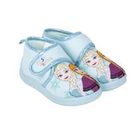 Disney Kinder Hausschuhe, Frozen Elsa, Minnie Maus, Stitch, mit Klettverschluss, Bequeme Sohle, für Mädchen (Eiskönigin, EU Schuhgrößensystem, Grundschulkind, Numerisch, M, 24)