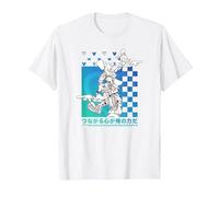 Disney Kingdom Hearts Sora Donald Goofy Kanji Checkerboard T-Shirt, Herren, Weiß, XL