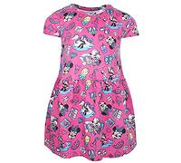 Disney - Kleid mit Minnie Maus Muster - 100% Baumwolle - Sommerkleider für Mädchen - Minnie Maus Kleid rosa - Partykleid - Minnie Maus Kleidung Kinderkostüm - Pink Doodle - Alter: 5-6 Jahre