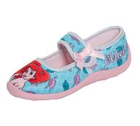 Disney Kleine Meerjungfrau-Hausschuhe für Mädchen, einfach zu befestigen, Ballett-Pumps, Ariel-Hausschuhe, blau, 11.5 UK Child