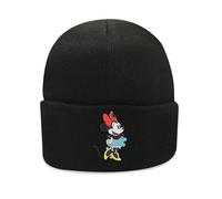 Disney Knit Beanie Wintermütze für Damen Minnie Mouse, Schwarze Beanie, S-L