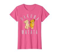 Disney König der Löwen Simba Nala Hakuna Matata Graphic T-Shirt T-Shirt, Damen, Rosa Meliert, 3XL