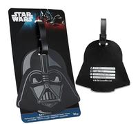 Disney Kofferanhänger für Flugreisen & Kreuzfahrten, Luggage Tag mit Adresse & Name - Stitch Travel Essentials (Schwarz Darth Vader)