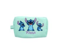 Disney - Kulturbeutel Aloha Stitch - Türkisblau - Mittleres Format mit seitlichem Tragegriff - Ideal für Reisen & Alltag - Offizielles Lilo-&-Stitch-Accessoire - Geschenk für Kinder & Erwachsene