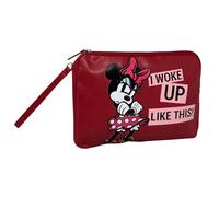 Disney Kulturbeutel aus Kunstleder, mit Reißverschluss, Organizer für Handtasche, Handtasche, Minnie Maus, Pochette, Zeitgenössisch