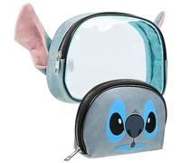 Disney Kulturbeutel Stitch Make-up-Tasche Reise Aufbewahrung Make-up Bag Vanity Geschenkidee für Mädchen Teenager Damen, Stitch Blau 2er Pack, one Size, Modern
