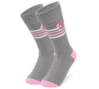 Disney Bettsocken für Damen - Warme Stitch Baby Yoda Hausschuhe Socken - Rutschfeste Einheitsgröße - Frauen Geschenke (Grau Daisy)