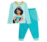 Disney Leichtes und atmungsaktives Cotton Blend Pyjama und langärmliges T-Shirt mit Prinzessin Jasmin Druck für Mädchen 9-10 Jahre Jasmin