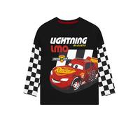 Disney Lightening McQueen Tshirt, Longsleeve Kinder, Langarmshirts für Jungen, Cars T-Shirts für Jungen, Schwarz 122